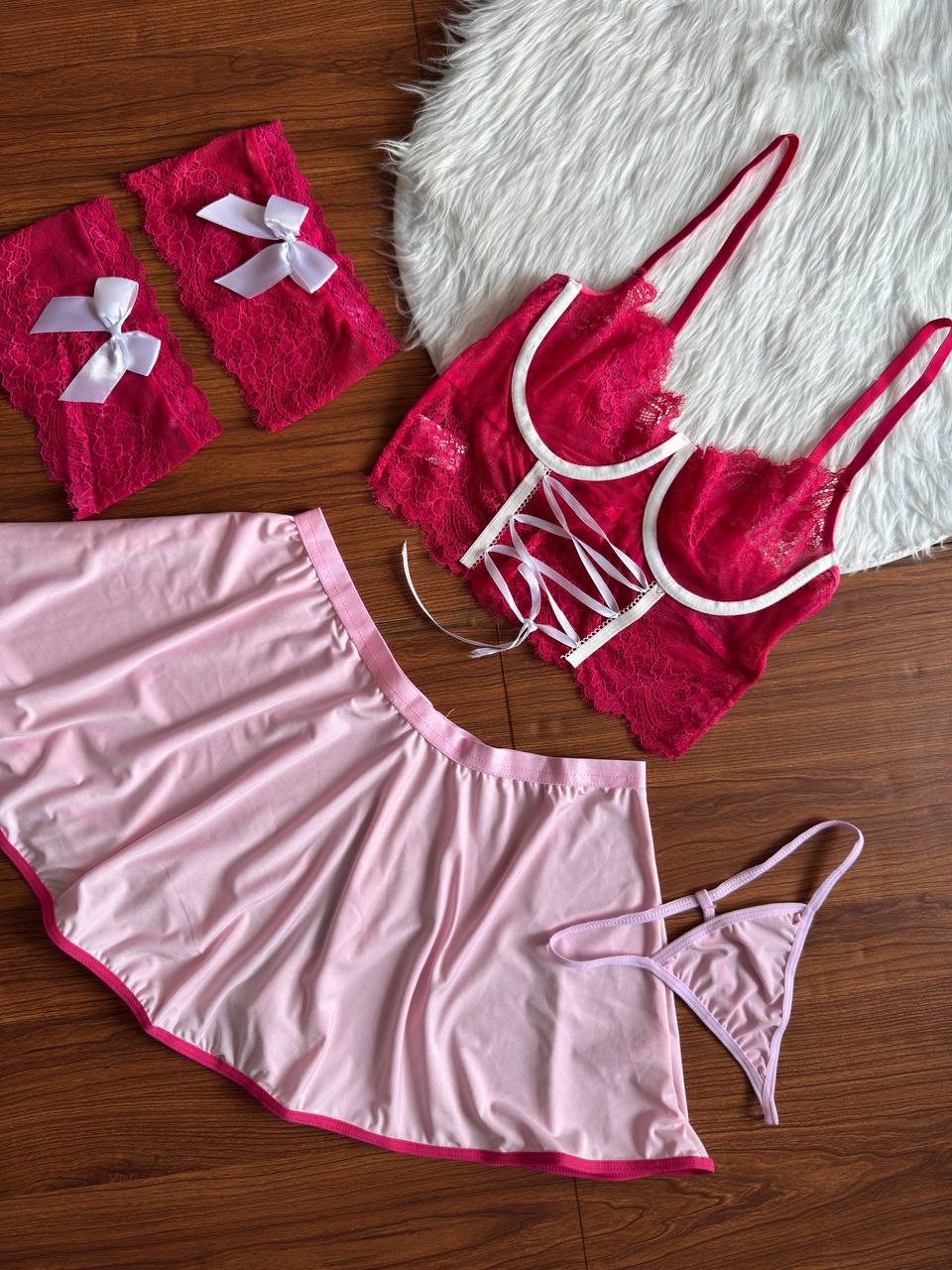 ست  لباس خواب فانتزی فنر دار