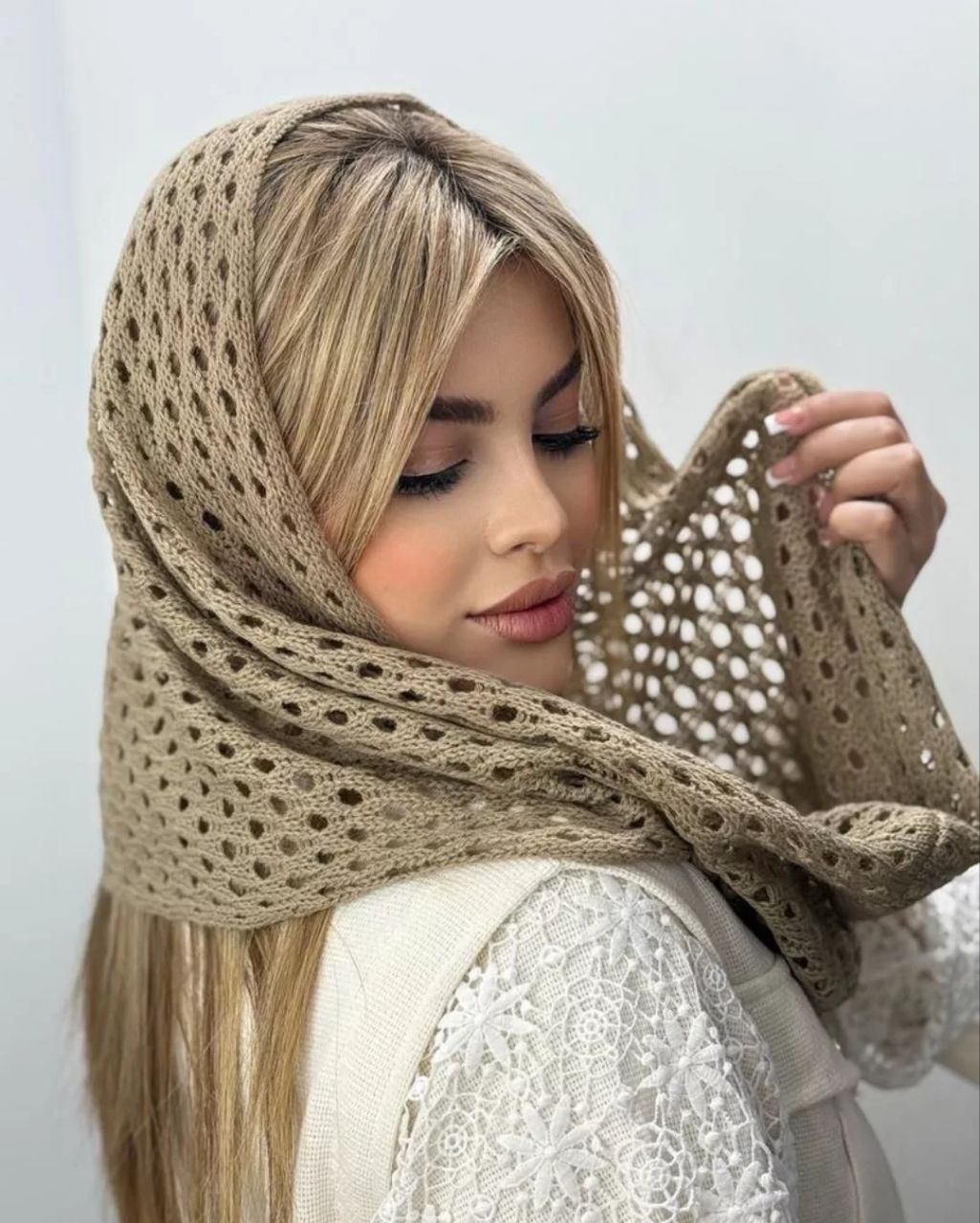 شال قلاب بافی رینگی مادام