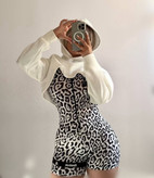 سرهمی زنانه پلنگی ورزشی