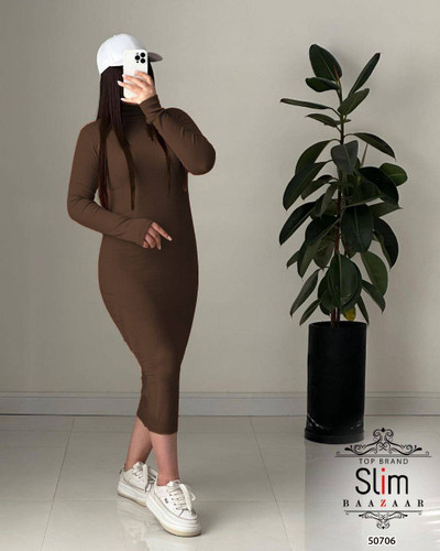 پیراهن ماکسی یقه اسکی زنانه کد 50706