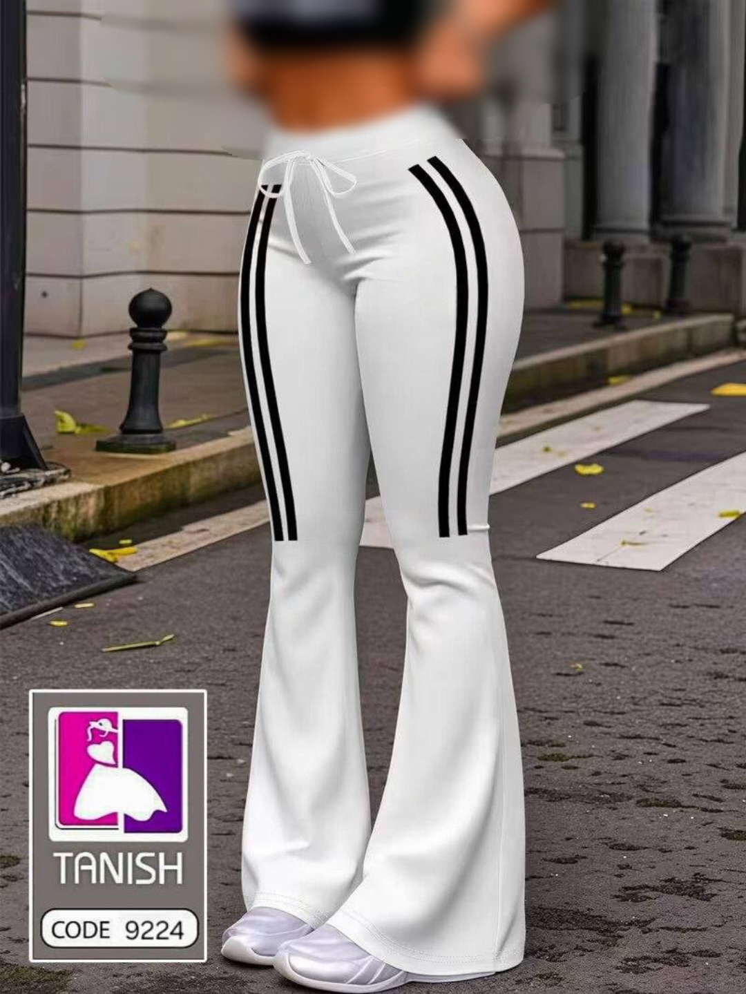 شلوار بوت کات نوار دوزی زنانه کد 9224