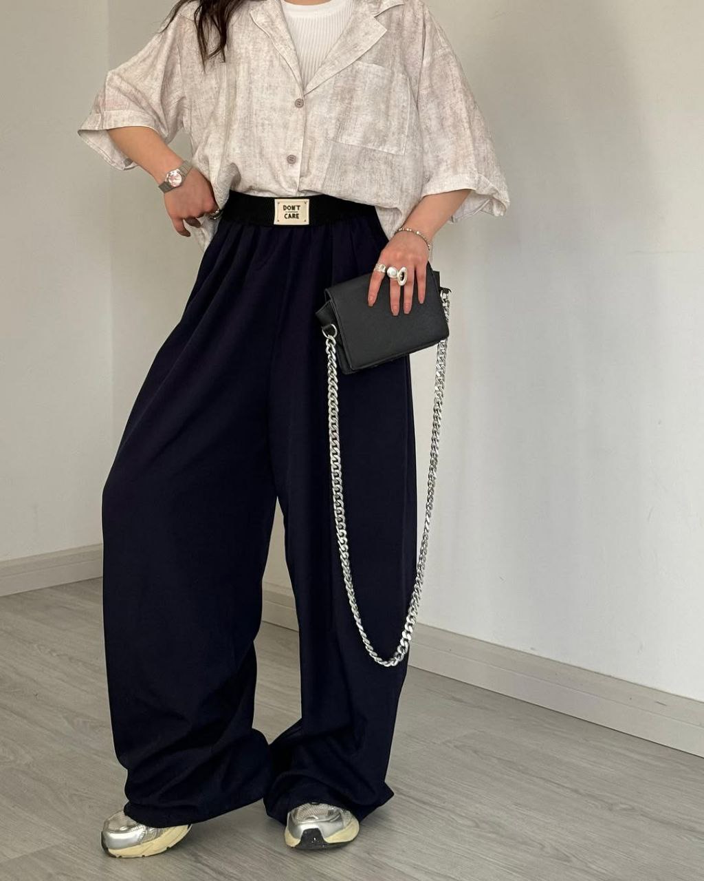 شلوار فول بگ belt