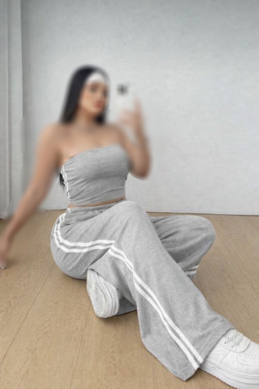 ست کراپ شلوار بغل خط    کد 021118