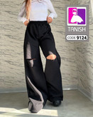 شلوار بگ زاپ دار کد 9124