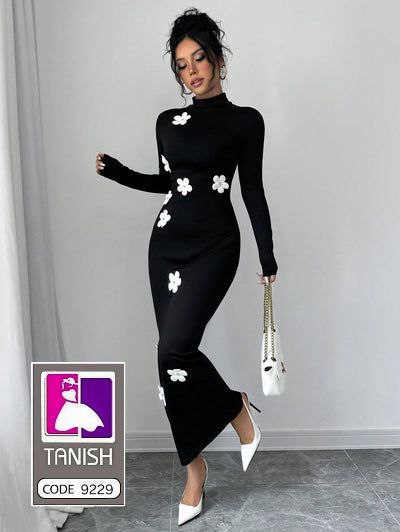 ماکسی آستین دار گلدار زنانه 9229