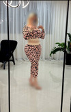 ست کراپ شلوار پلنگی لاکچری زنانه کد 20763