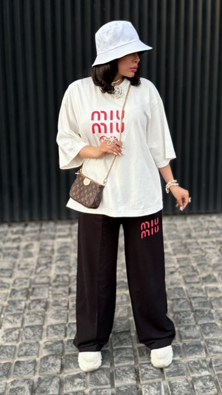ست تیشرت شلوار زنانه miumiu