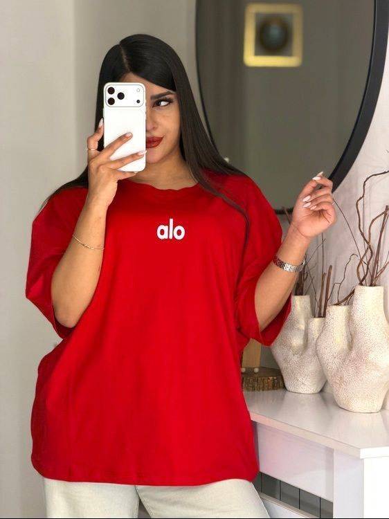 تیشرت باکسی طرح alo زنانه