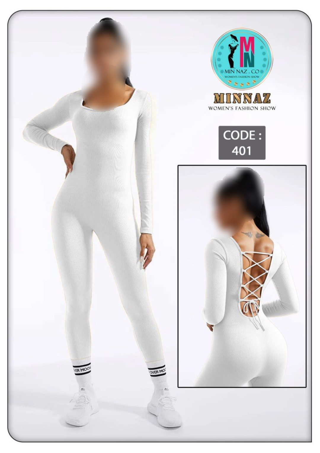 اوورال ورزشی پشت بندی زنانه کد 401