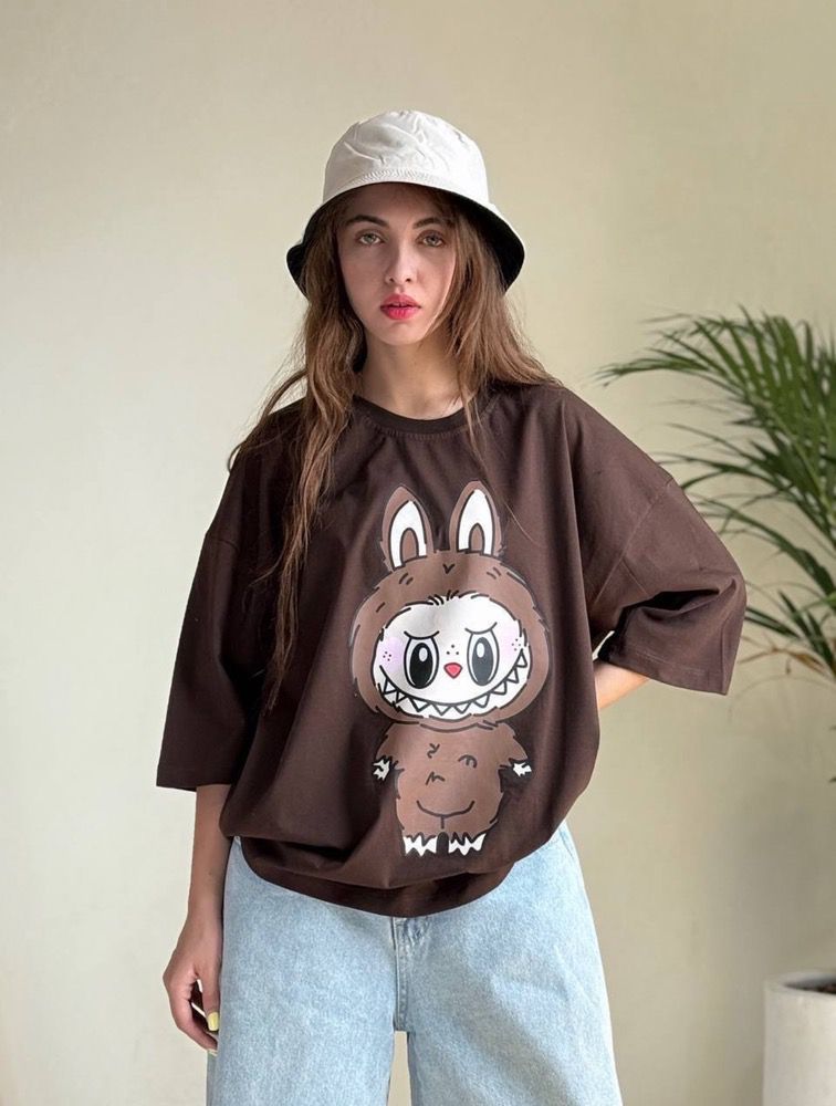 تیشرت باکسی لبوبو دخترانه