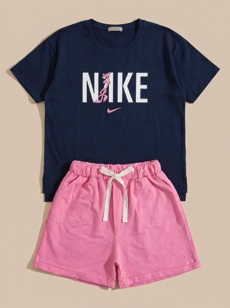 ست تیشرت شورتک چاپ NIKE