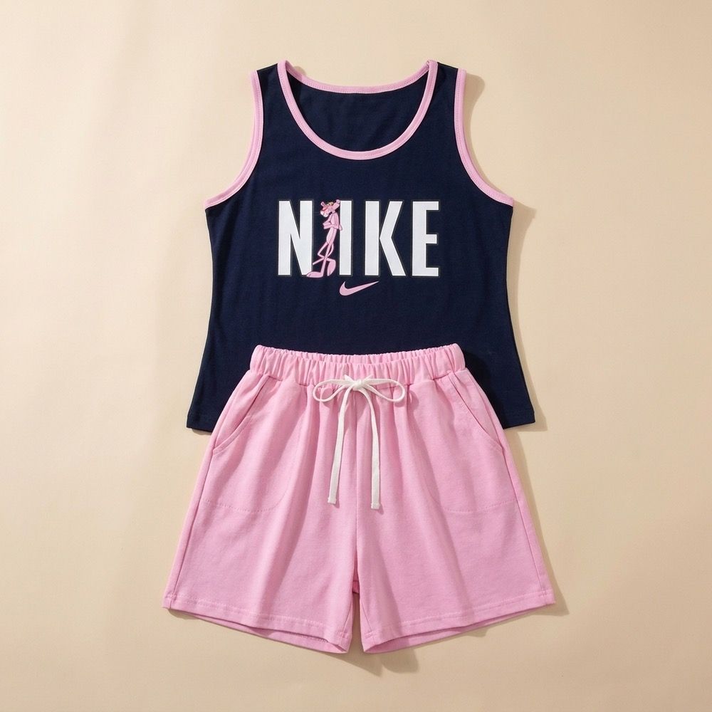 ست تاپ و شورتک چاپ Nike