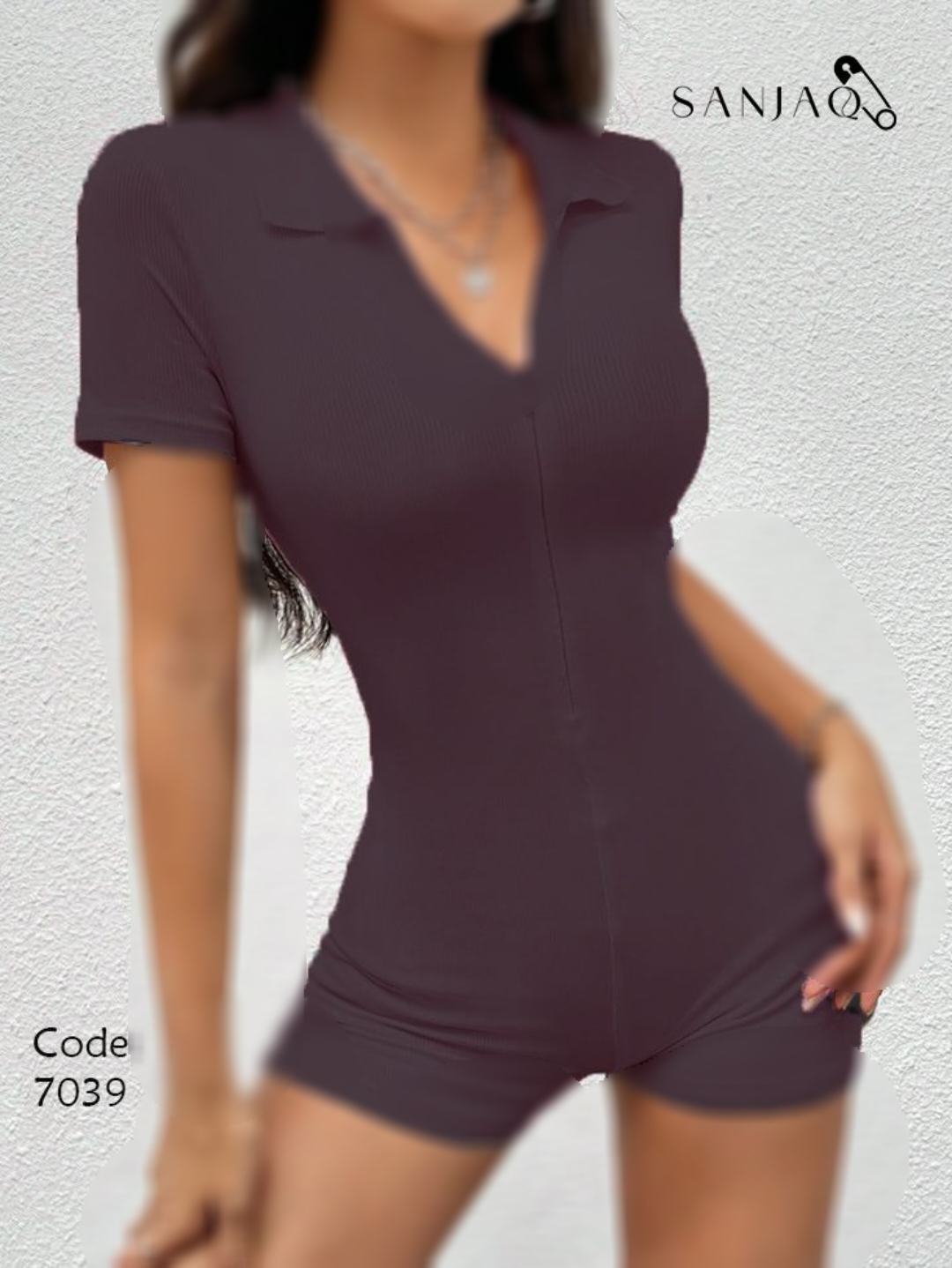 اوورال شورتکی یقه دار باشگاهی کد7039