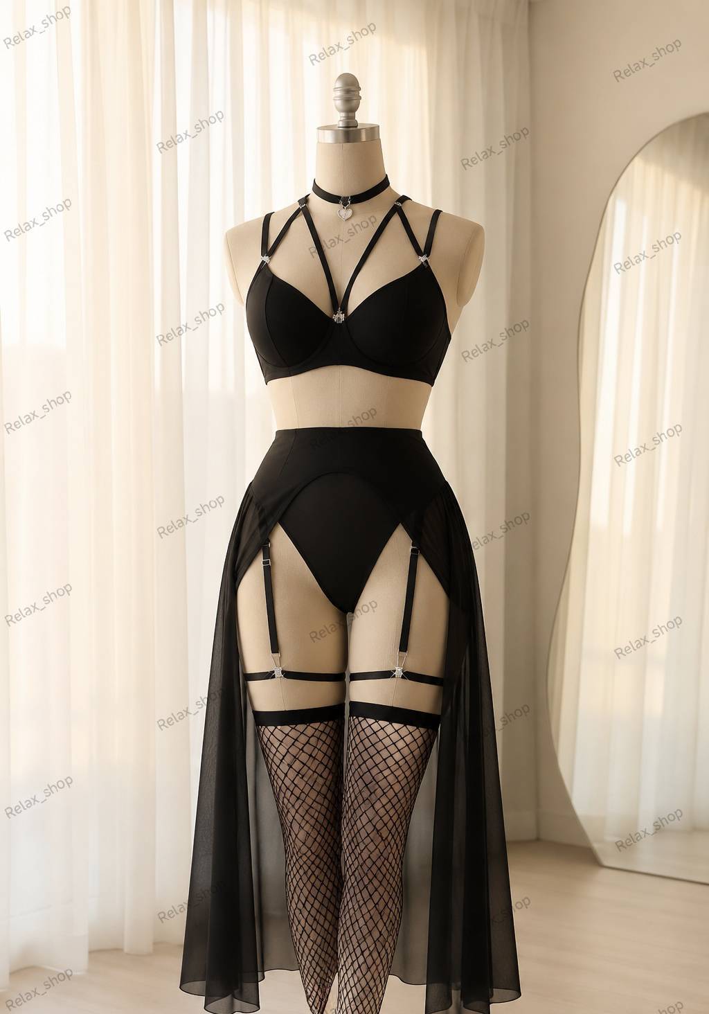 لباس خواب فانتزی فنردار باربی کد 6903