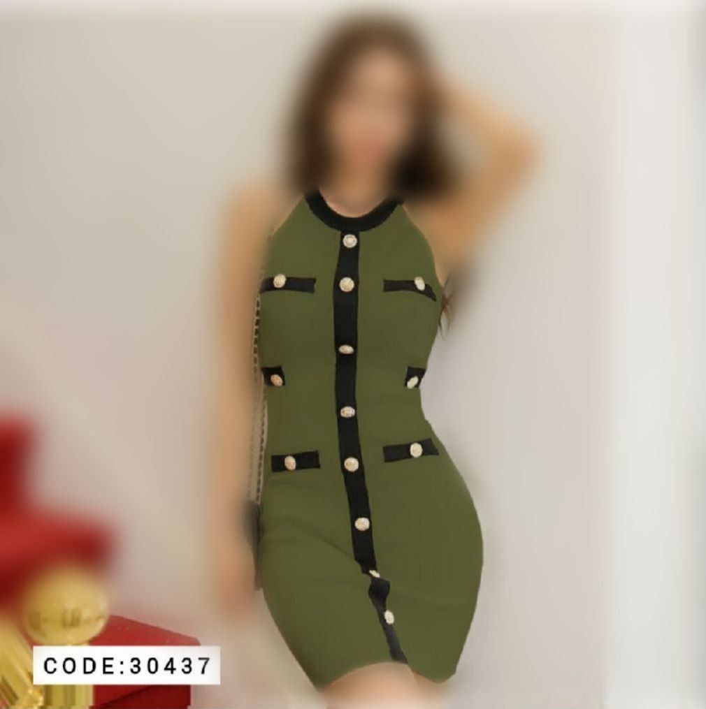 تونیک دکمه ای کبریتی گرم بالا کد30437