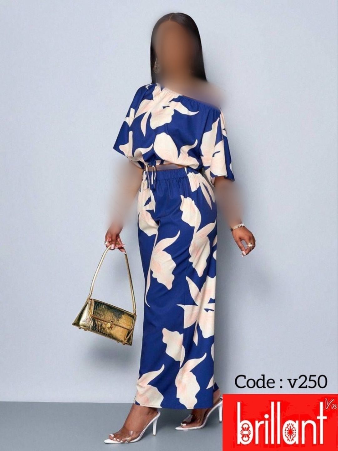 ست دو تیکه تابستانه زنانه کد V250