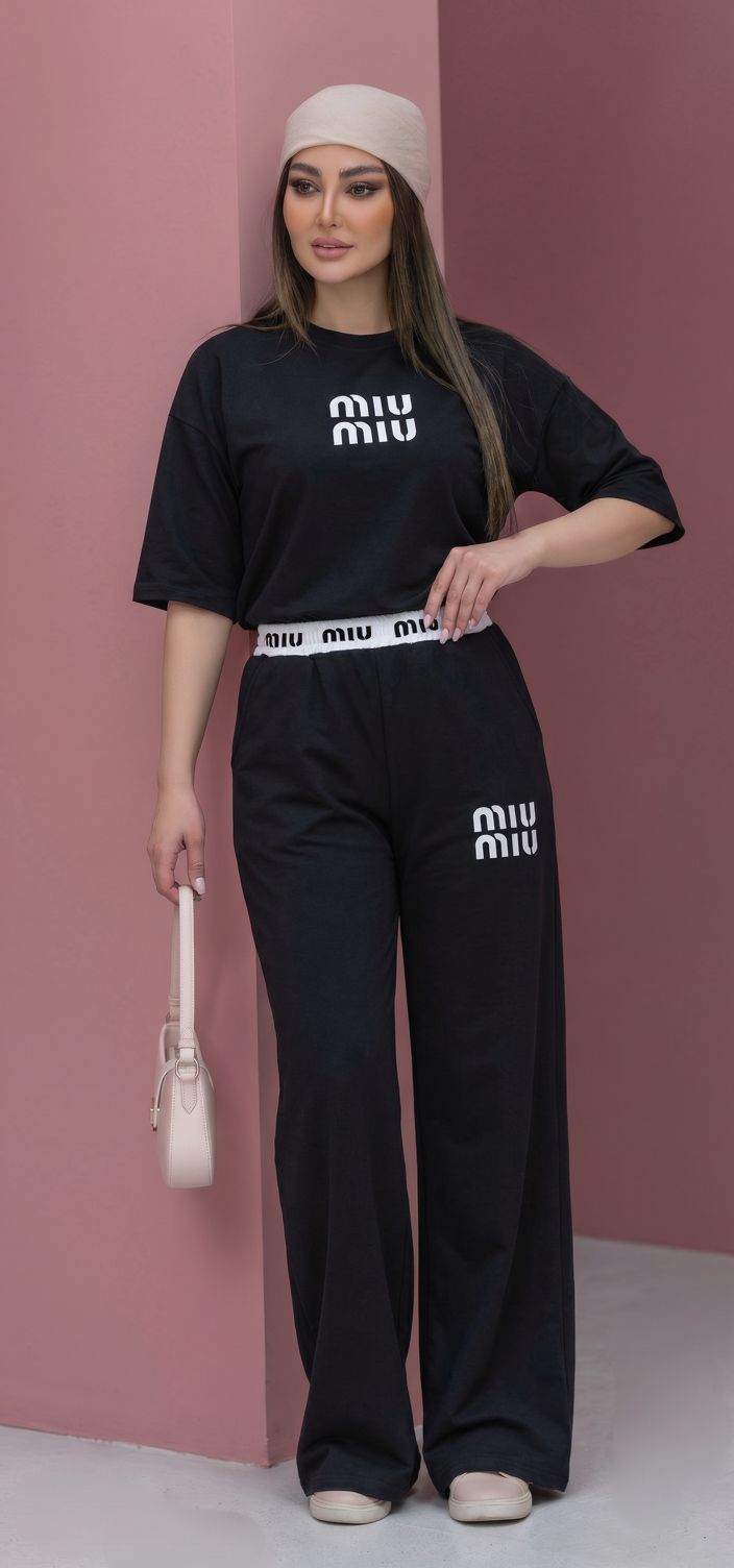 ست تیشرت شلوار  خفن Miumiu