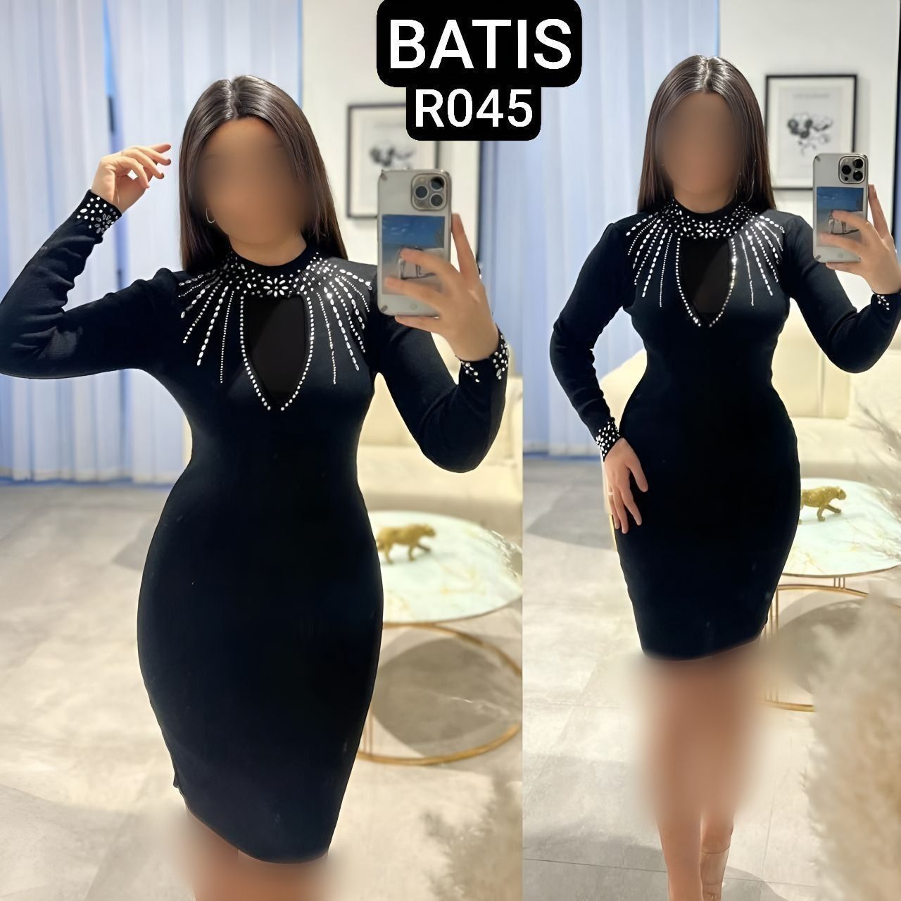 پیراهن مجلسی نگین کاری کد R045