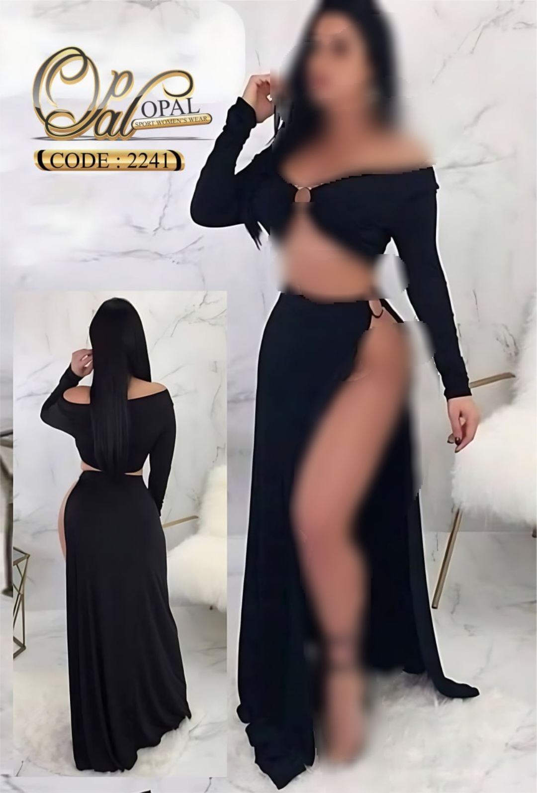 ست کراپ دامن مجلسی زنانه کد 2241