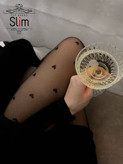 جوراب شلواری طرح قلبی کد80203