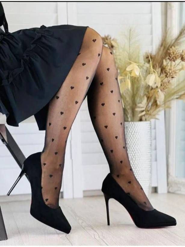 جوراب شلواری طرح قلبی کد80203