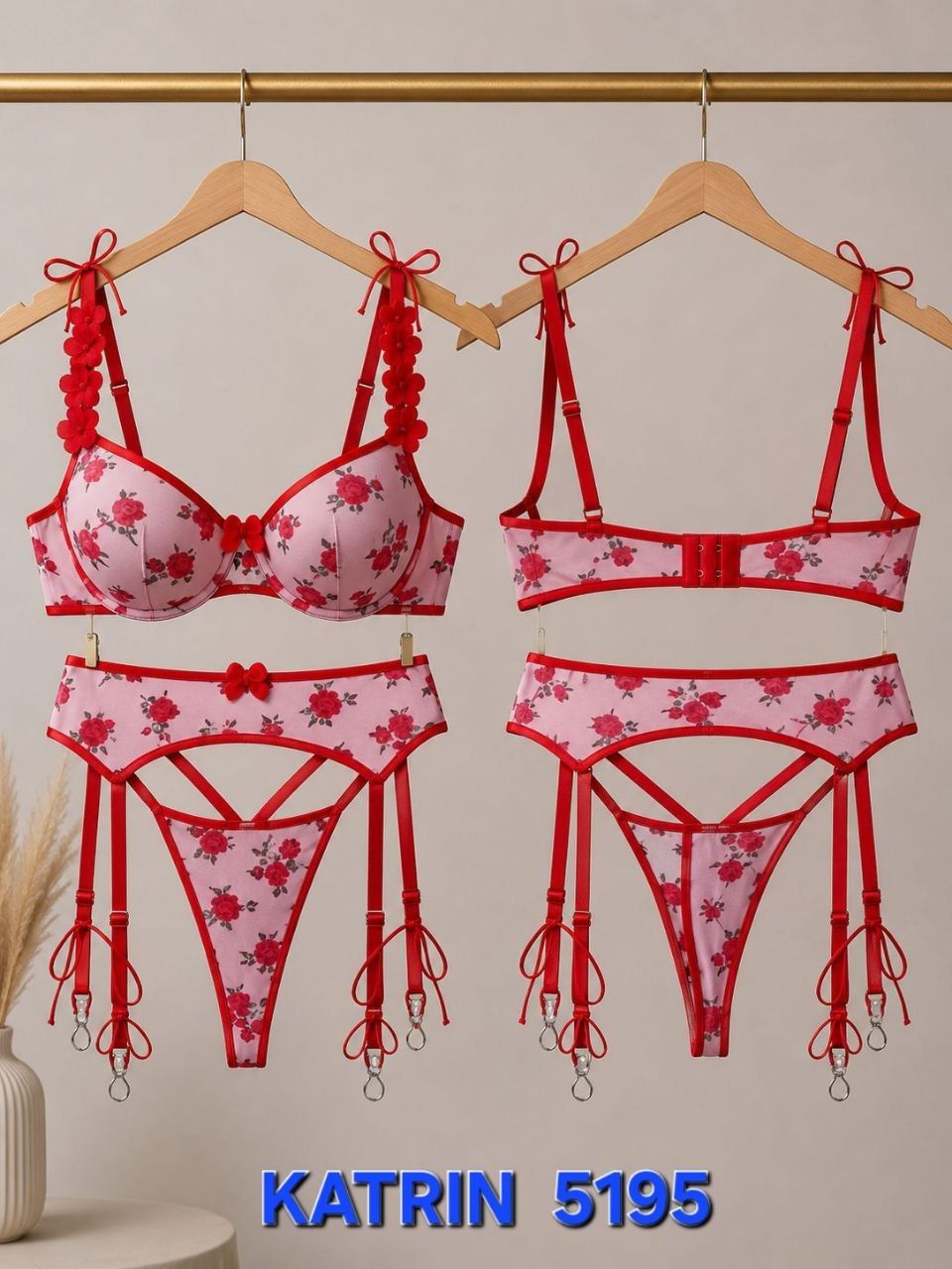 لباس خواب فانتزی طرح گل کد 5195