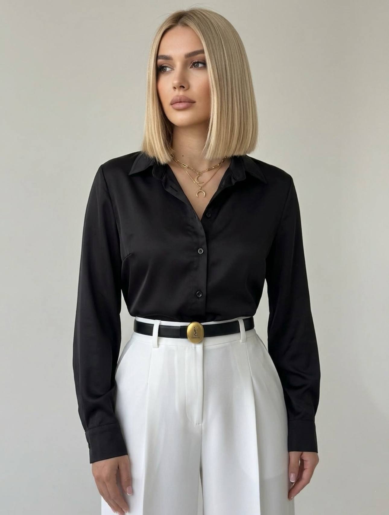 شومیز ساتن زارا مشکی ویژه محرم