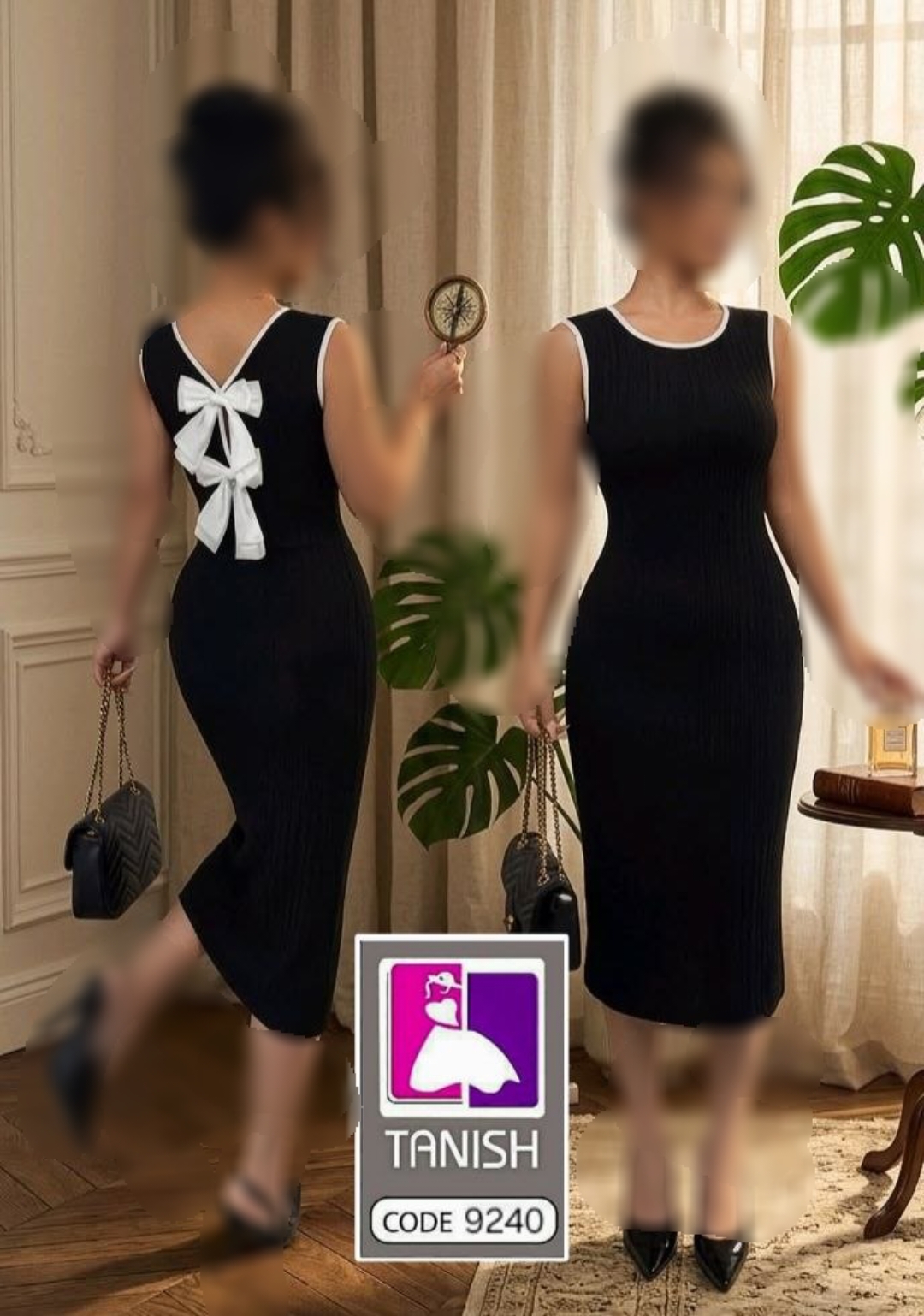 پیراهن مجلسی پشت پاپیون کد 9240