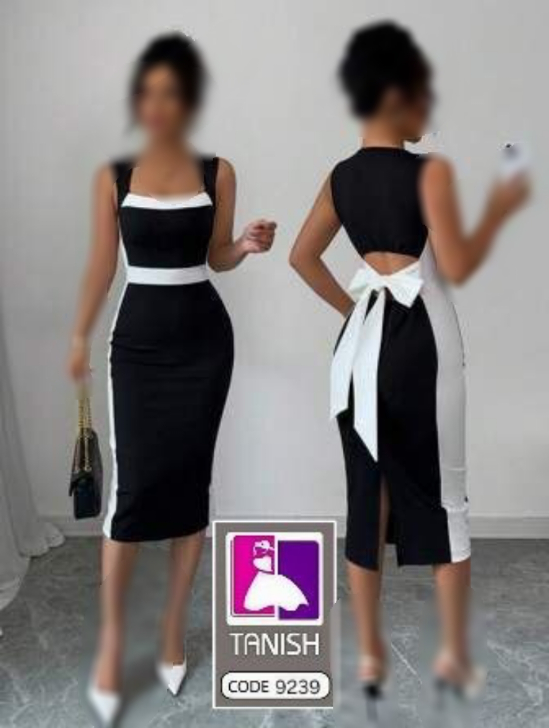 پیراهن مجلسی پشت پاپیون کد 9239
