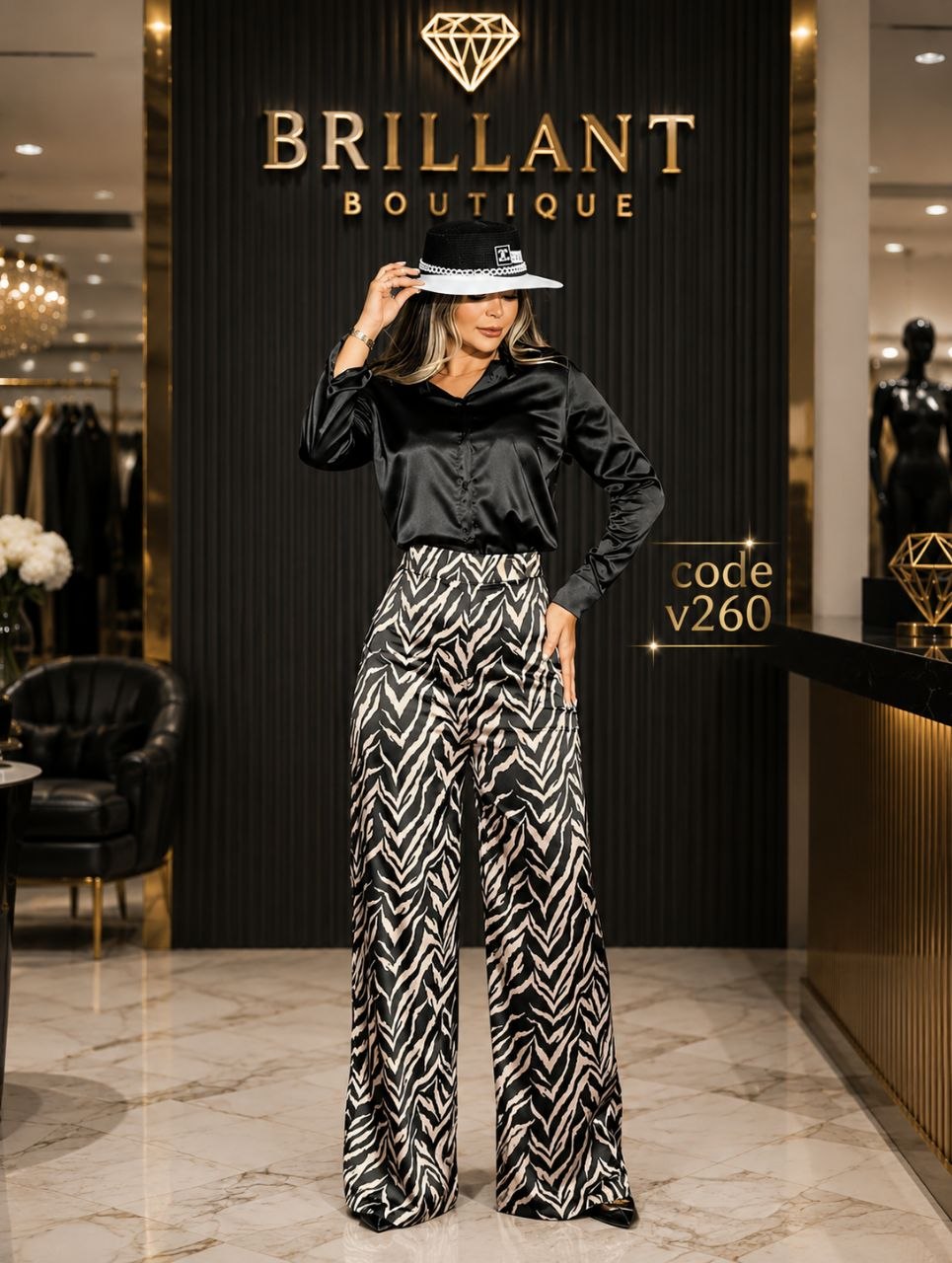 شلوار تک‌ زنانه طرح زیرا کد V260