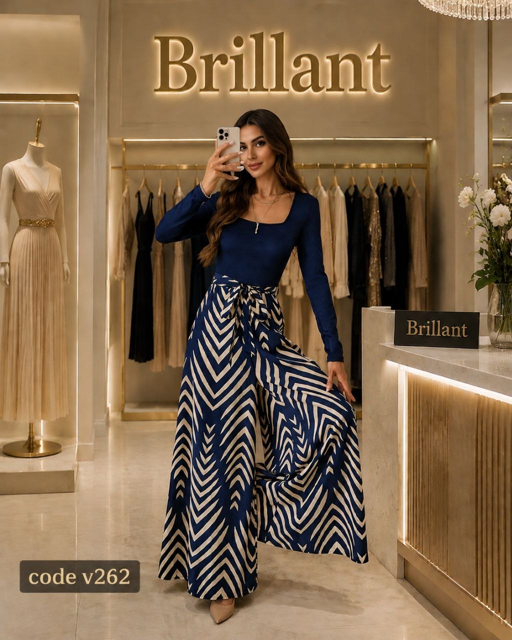 شلوار طرح دار زنانه کد V262