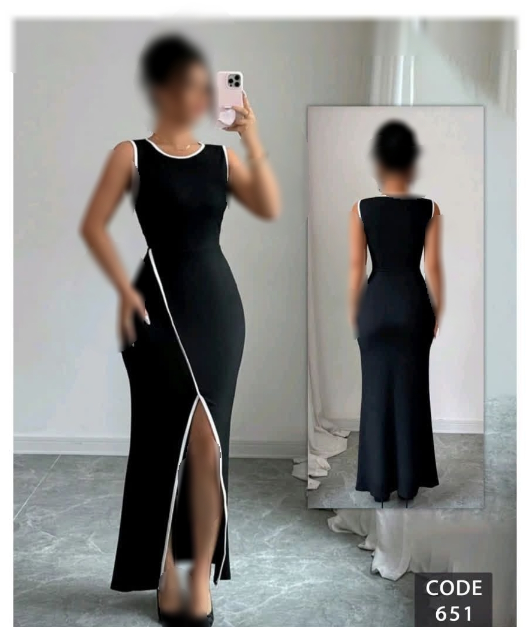 ماکسی جذاب چاکدار کد 651