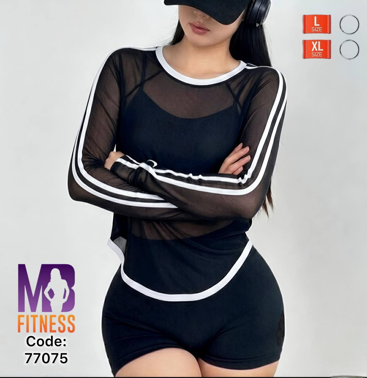 بلوز ورزشی توری زنانه کد 77075