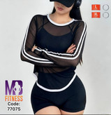 بلوز ورزشی توری زنانه کد 77075