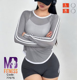 بلوز ورزشی توری زنانه کد 77075
