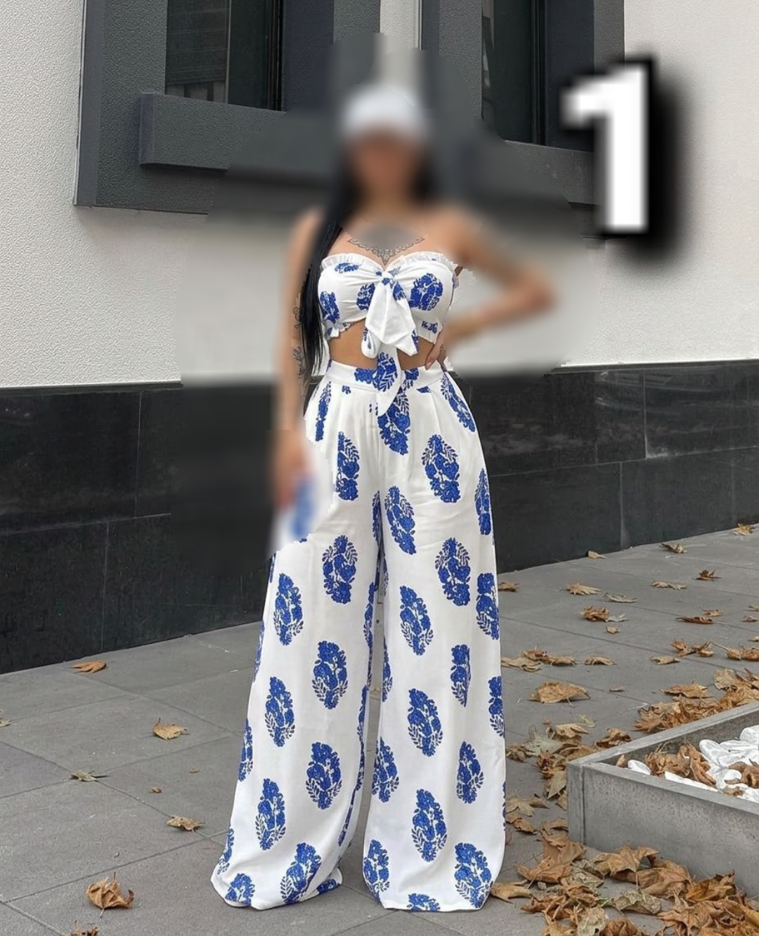 ست نیمتنه شلوار گره ای تابستانه