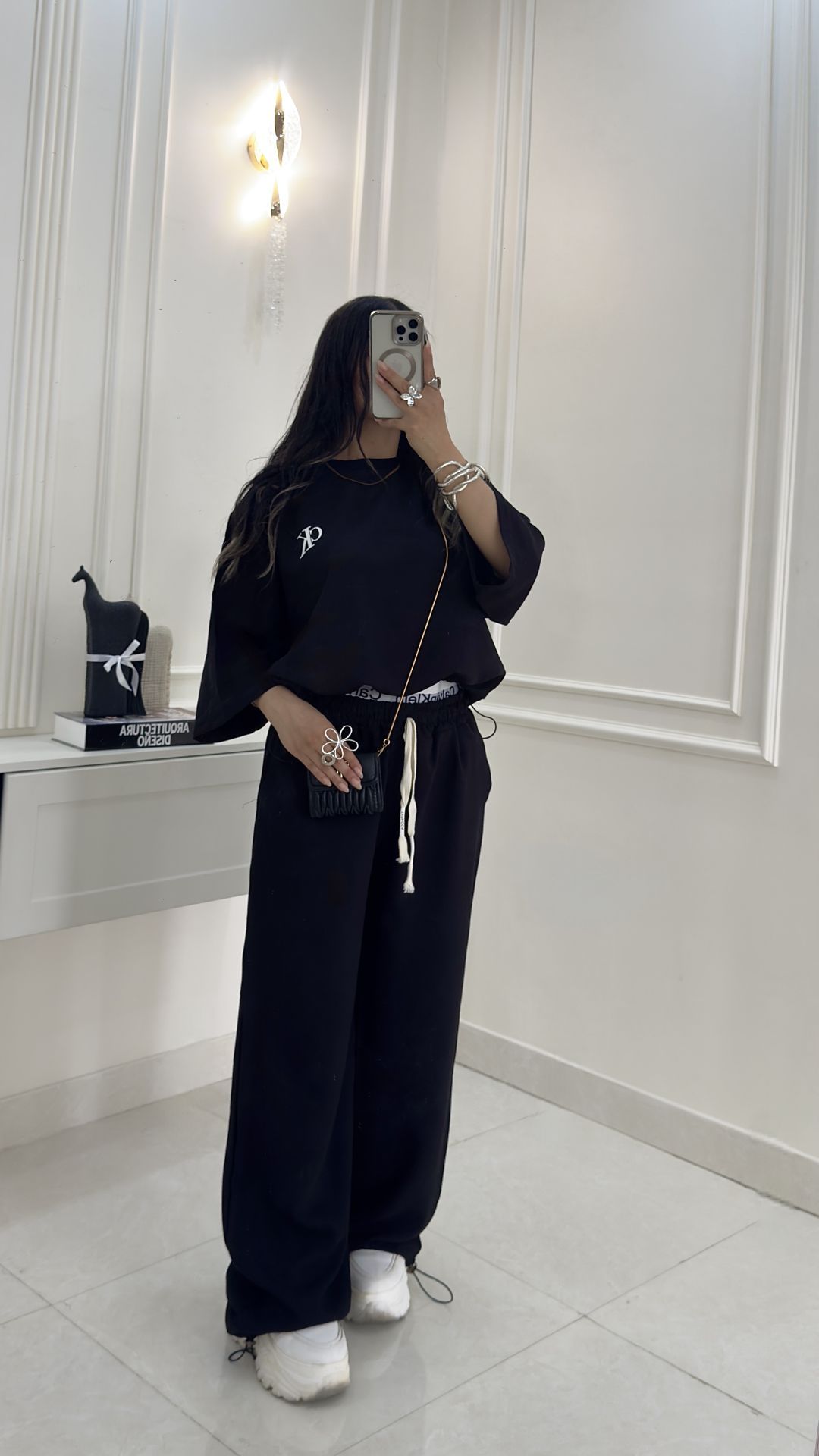 ست تیشرت شلوار CK ریزشی تابستانه زنانه