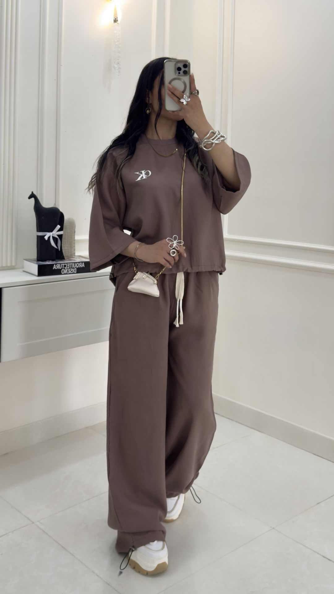 ست تیشرت شلوار CK ریزشی تابستانه زنانه