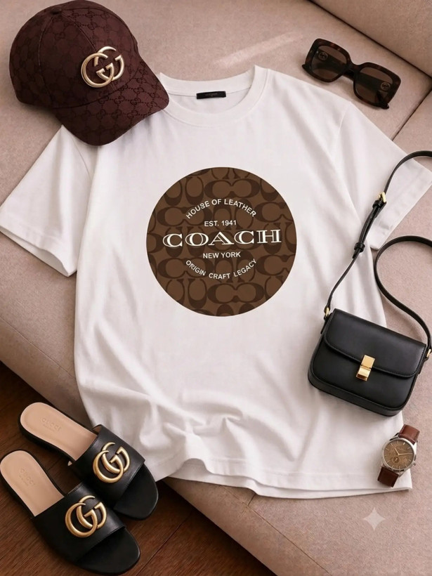 تیشرت باکسی سامر طرح coach