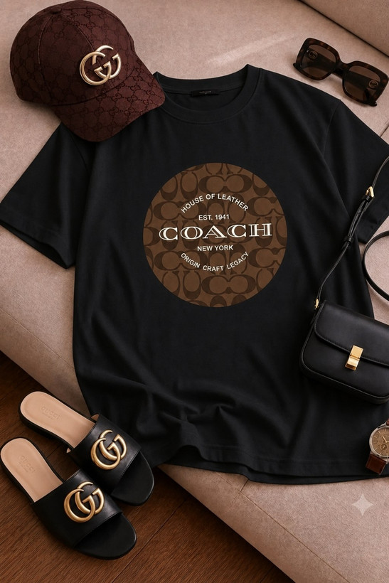 تیشرت باکسی سامر طرح coach