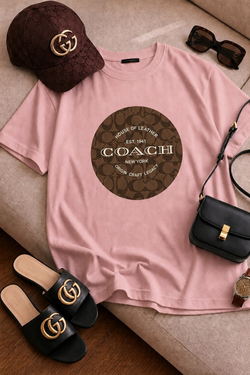 تیشرت باکسی سامر طرح coach