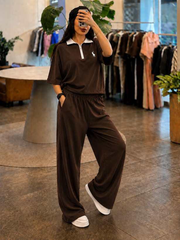 ست دو تیکه تیشرت شلوار مدل polo