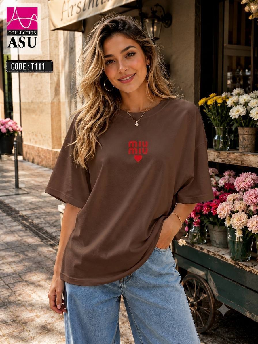 تیشرت باکسی miumiu