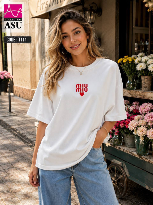 تیشرت باکسی miumiu
