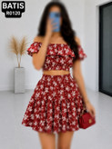 نیم تنه دامنی گلدار زنانه کد R0120