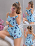 ست سه تیکه تاپ شورتک فانتزی کد 80699