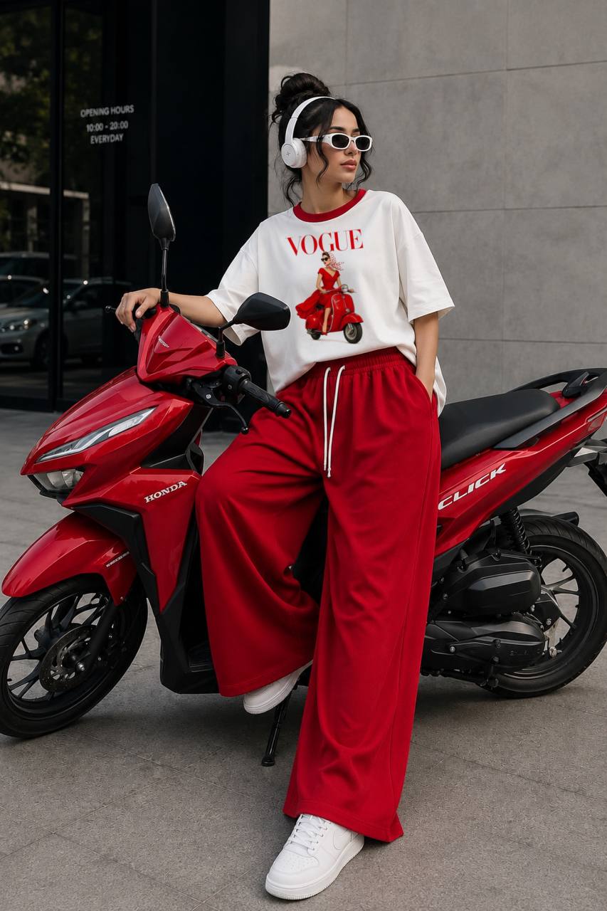 ست باکسی VOGUE تیشرت و جاگر