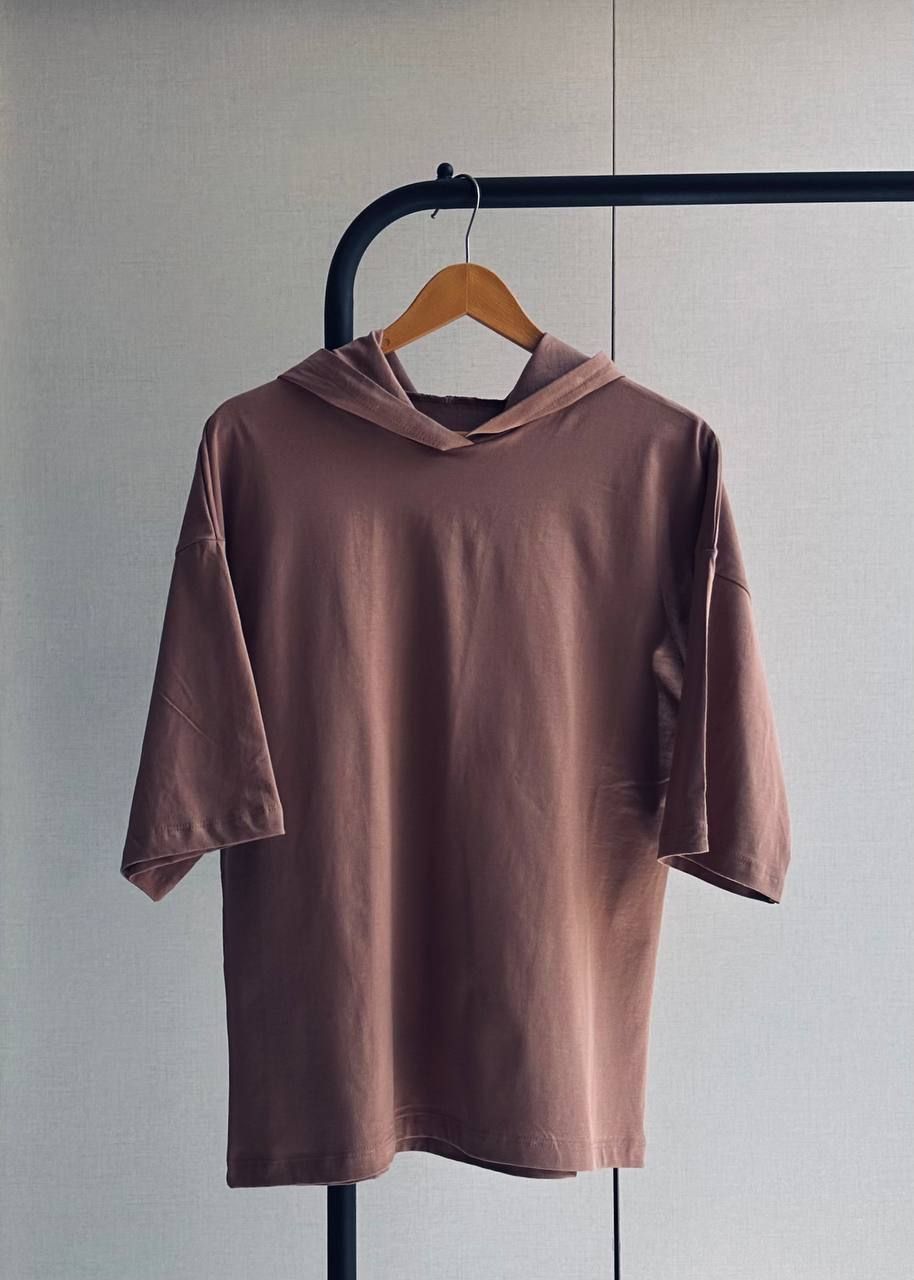 تیشرت باکسی کلاهدار کد 02191