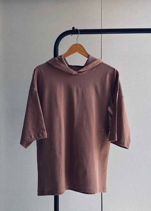 تیشرت باکسی کلاهدار کد 02191