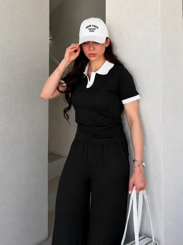 ست پلوشرت و شلوار بگ زنانه 80401